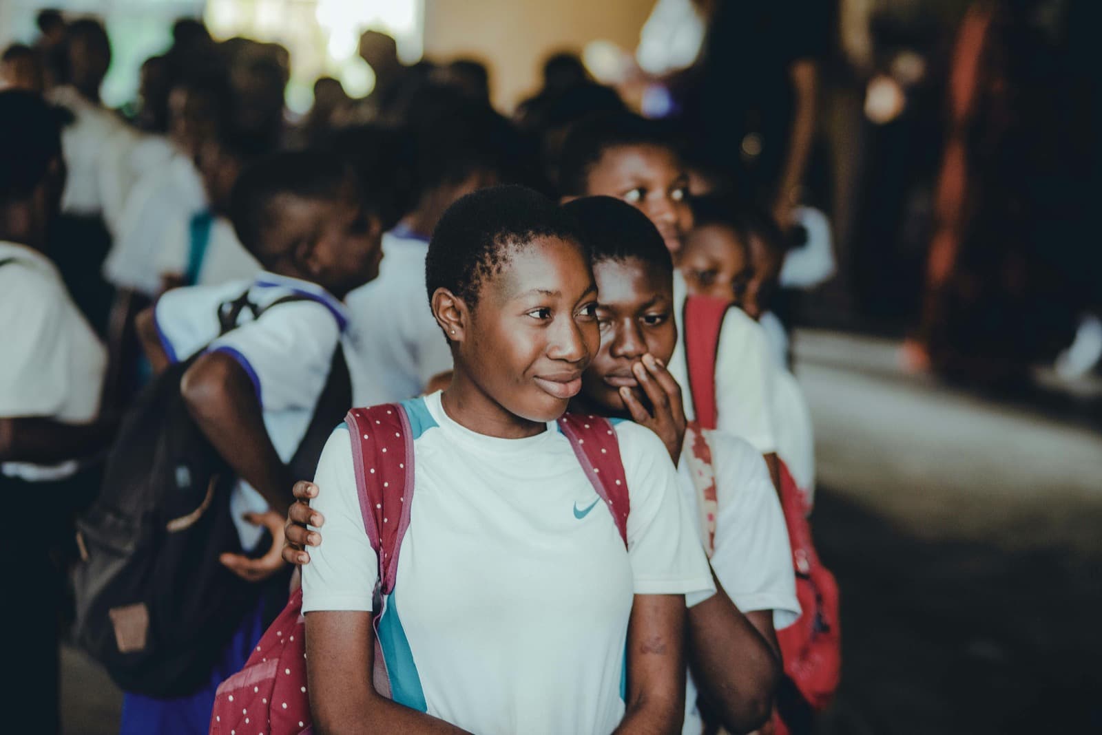 Students in school uniform